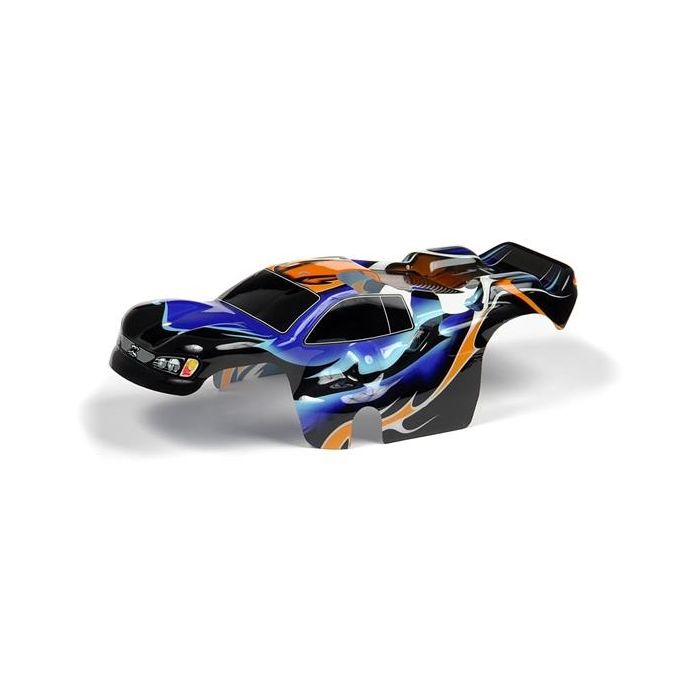 Body 1:18 Nitro Truck Painted & Trimmed Dragonfire Blue, X389772