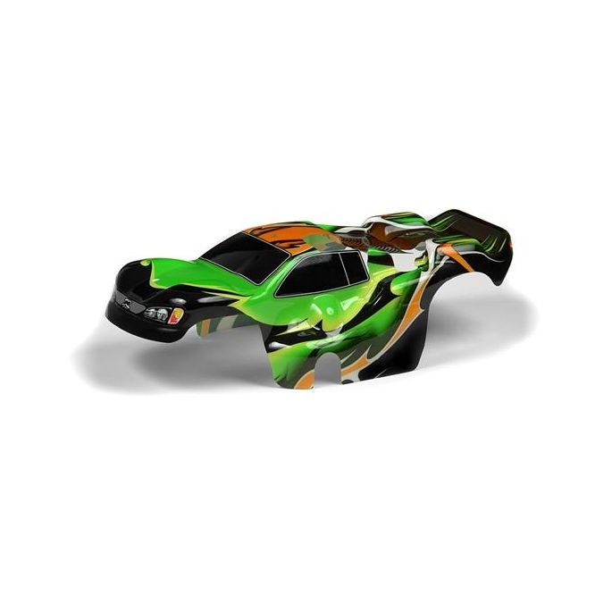 Body 1:18 Nitro Truck Painted & Trimmed Dragonfire Green, X389774