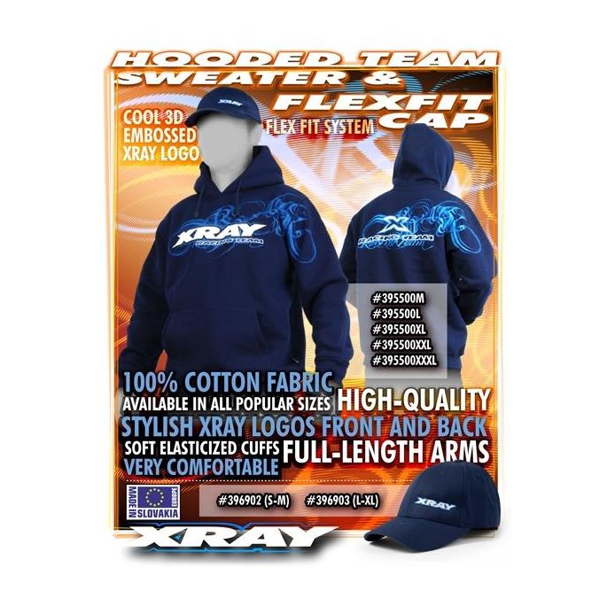 Xray Sweater Hooded - Blue (XXl), X395500XXL
