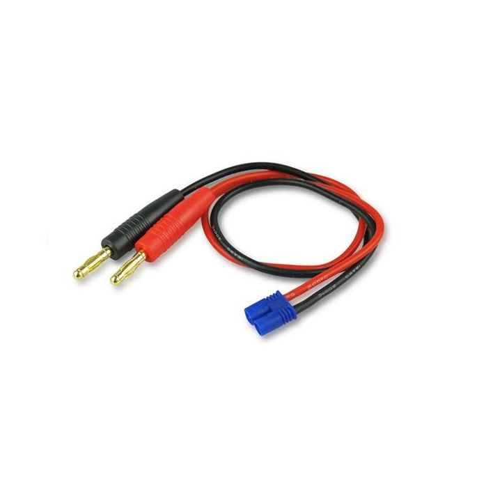 Yellow RC Charger Cable 4mm Banana Plug To EC2(Male), YEL6012
