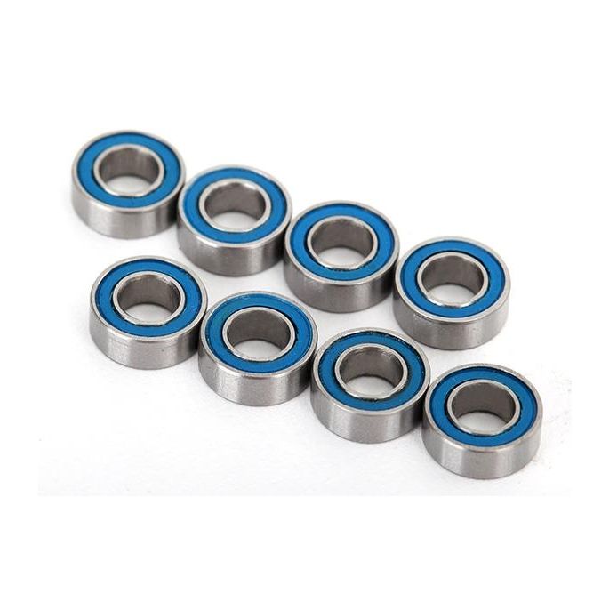 Ball bearings, blue rubber sealed (4x8x3mm) (8)