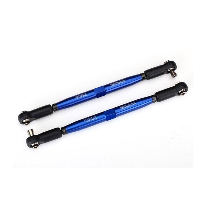 Toe links, X-Maxx (TUBES blue-anodized, 7075-T6 aluminum, stronger than titanium