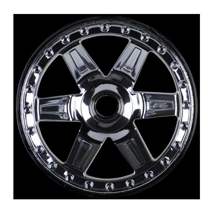 Desperado 2.8 (Traxxas Style Bead) Black Chrome Front Wheel, PR2728-11