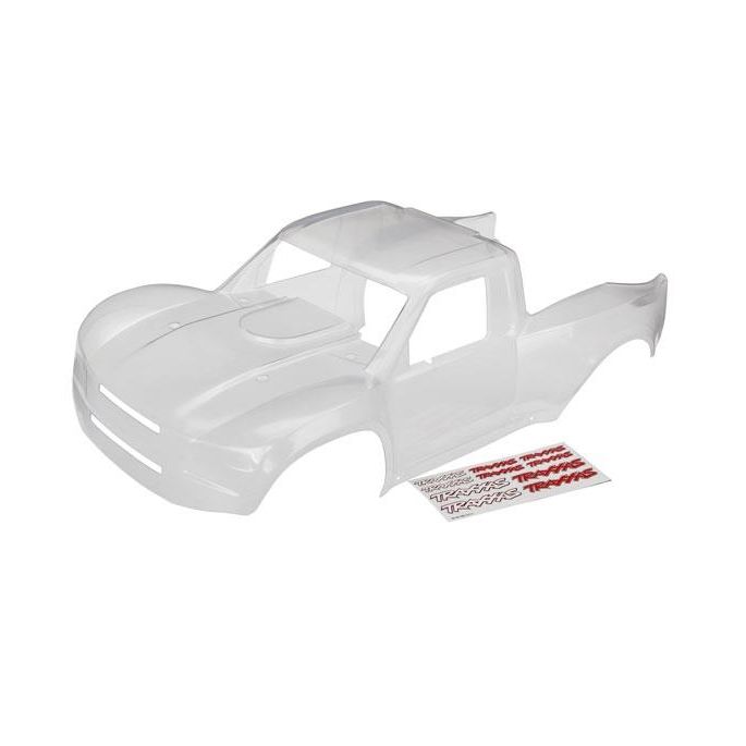 Body, Desert Racer (clear, trimmed, requires painting)/ decal sheet