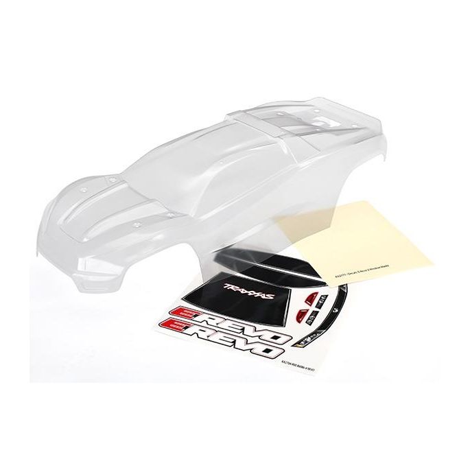 Body, E-Revo (clear, requires painting)/window, grill, lights decal sheet