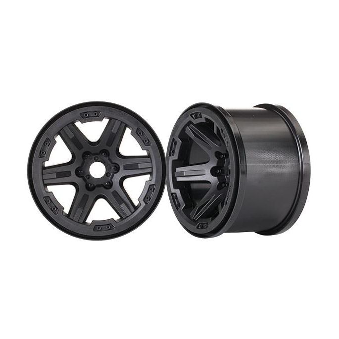 Wheels, 3.8' (black) (2) (17mm splined)