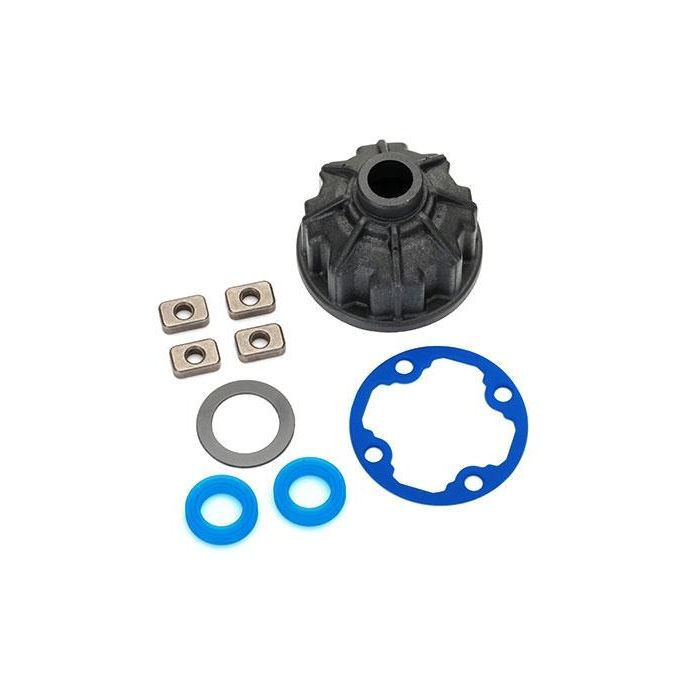 Carrier, differential (heavy duty)/ x-ring gaskets (2)/ ring gear gasket/ spacer