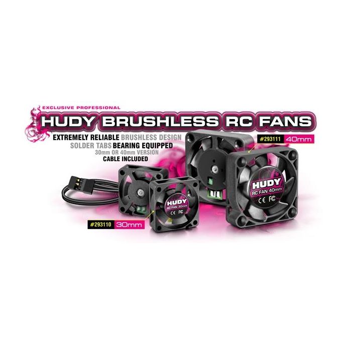 HUDY BRUSHLESS RC FAN 30MM - WITH EXTERNAL SOLDERING TABS