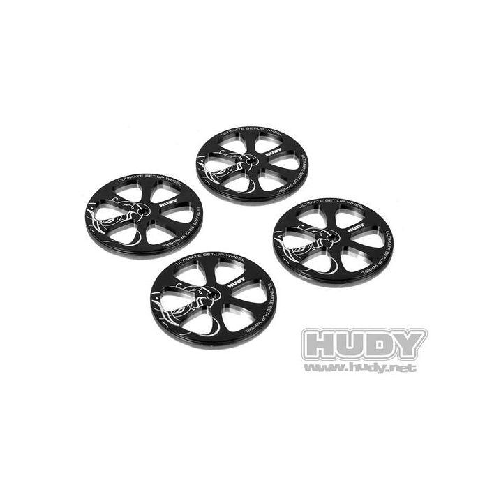 Alu Set-Up Wheel For 1/10 Rubber Tires (4), H109370