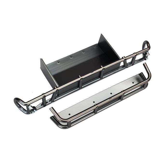 Bumper, rear/ bumper extension (satin black chrome-plated)