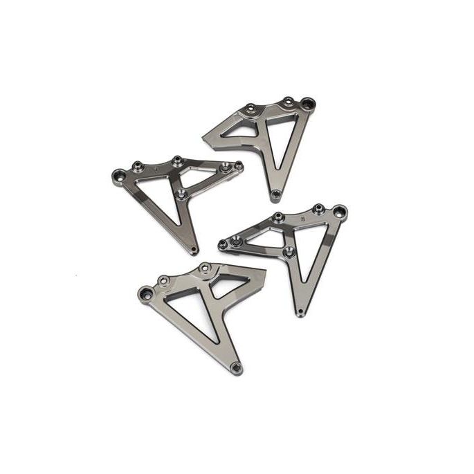 Shock mounts, rear (left & right) (satin black chrome-plated)