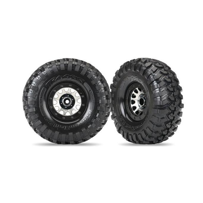 Tires and wheels, assembled (Method 105 black chrome beadlock wheels, Canyon Tra, #8172