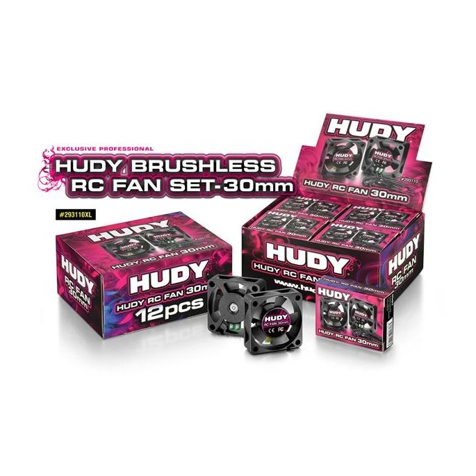 HUDY BRUSHLESS RC FAN 30MM - SET OF 12PCS, H293110XL