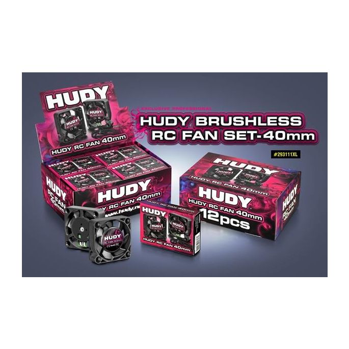 HUDY BRUSHLESS RC FAN 40MM - SET OF 12PCS, H293111XL