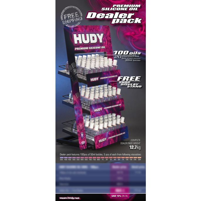 HUDY silicone oil - dealer pack- flyer